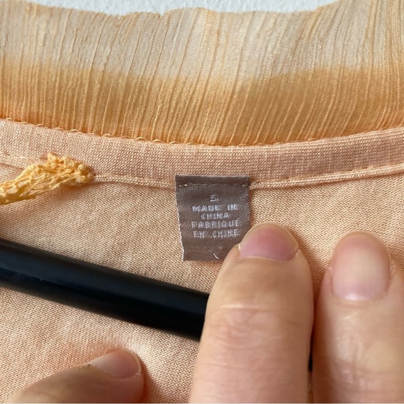 Knitted & Knotted | Anthropologie Alpaca Blend Open Knit Sheer Sleeves Peach - Picture 10 of 12